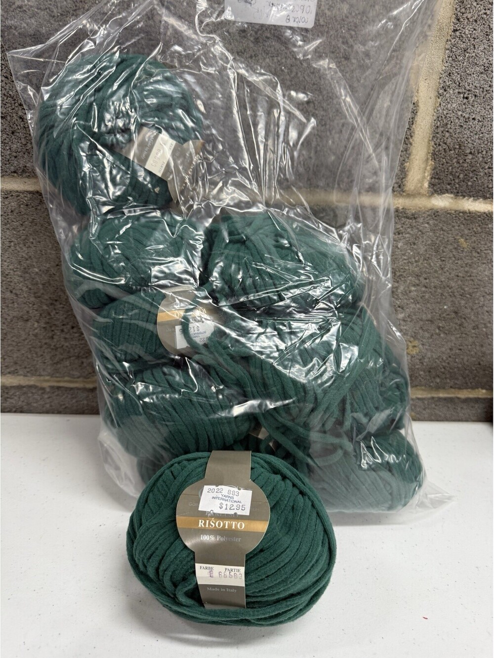 GGH Risotto Yarn 100% Polyester Color#8 Green 10 Skein Lot
